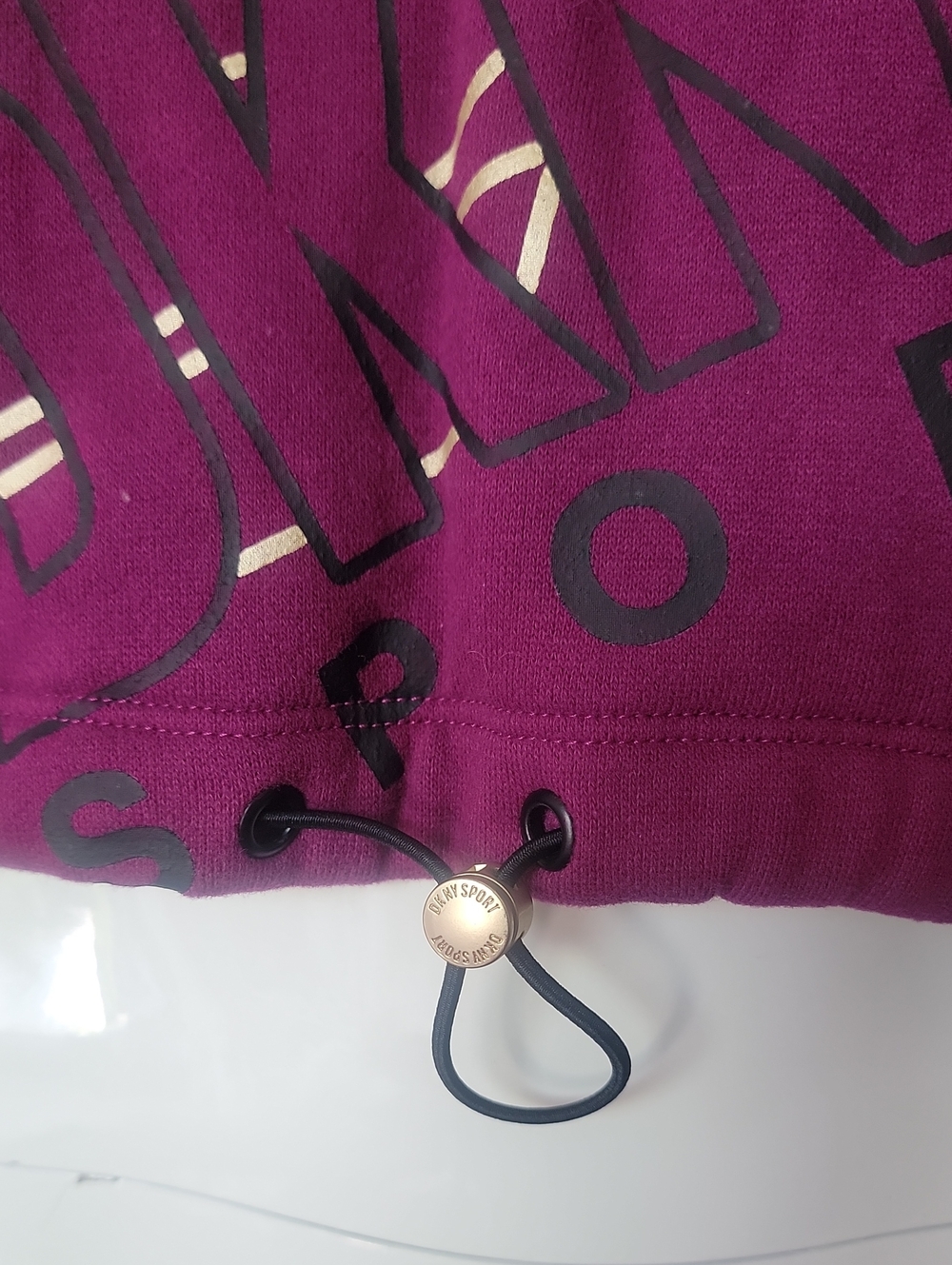 DKNY Fuchsia Half-Zip Pullover with Gold Logo - Picture 6 of 10